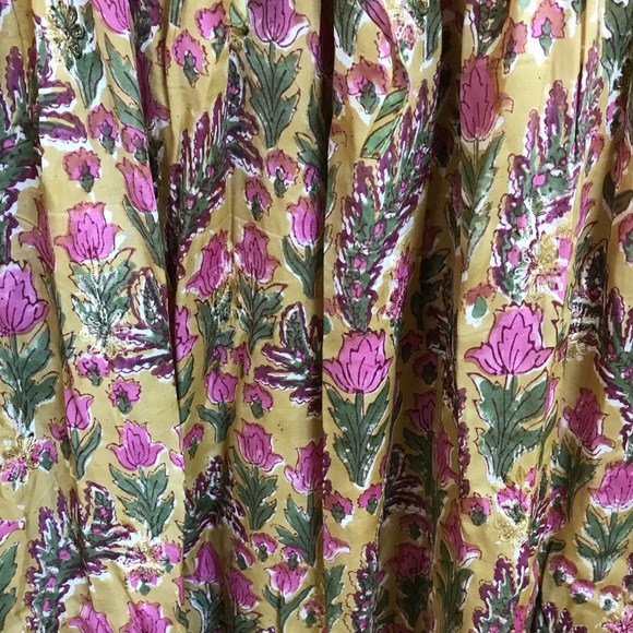 CLARA THE LABEL Marina Midi Maxi Dress Floral Golden Blossom Women’s Size Large - Picture 5 of 16